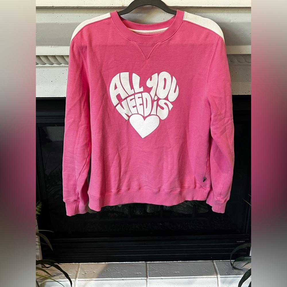 St. Bert’s Pink 'All You Need Is Love' Women's Sweatshirt